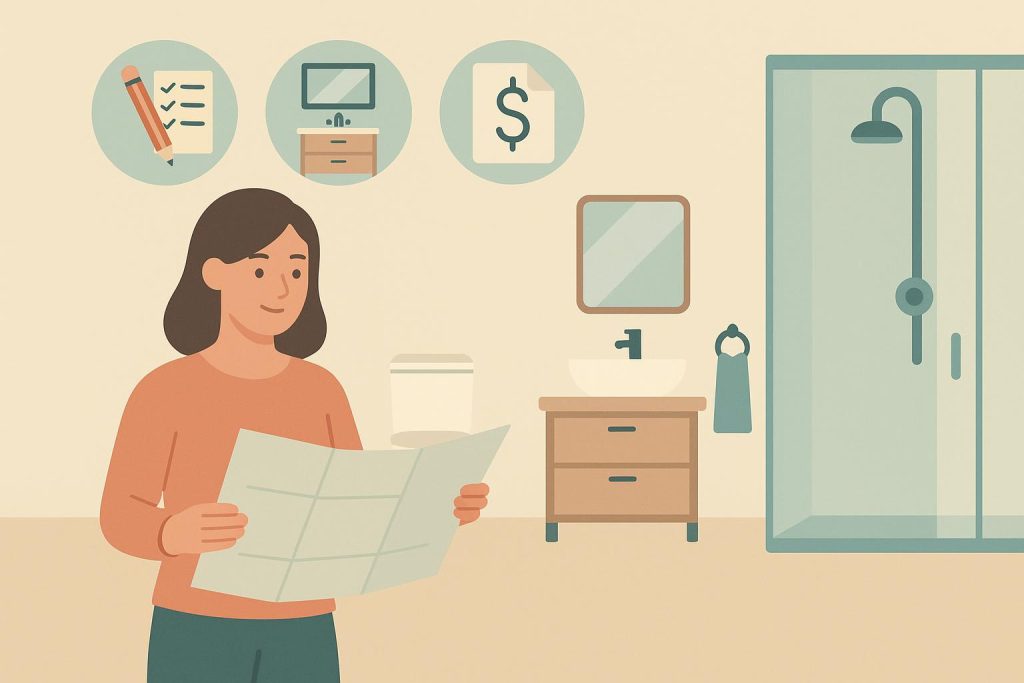 bathroom renovation planning lightwater installation