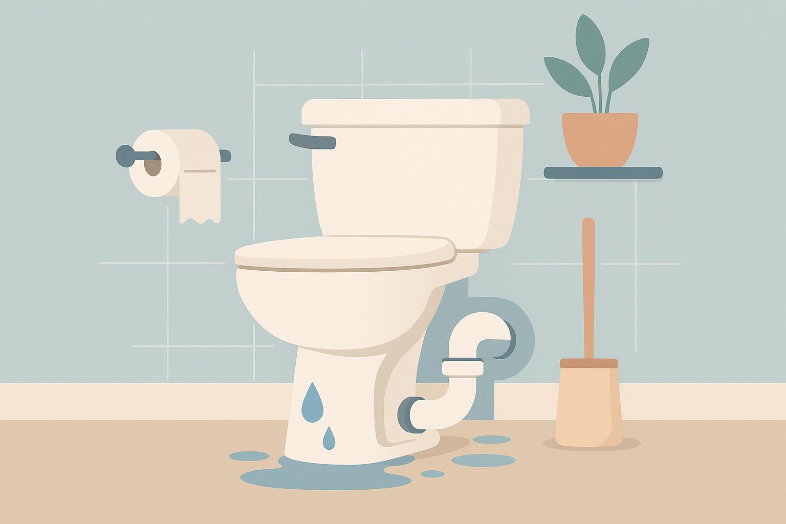 toilet waste pipe leaking water