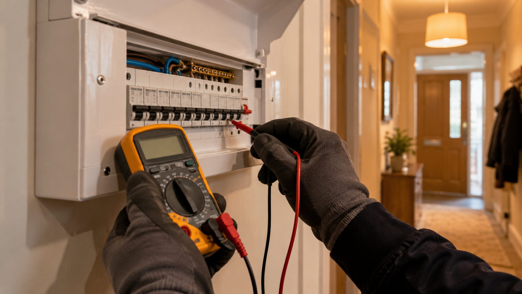 consumer unit being tested