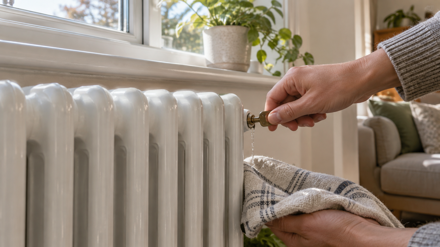 homeowner bleeding a radiator